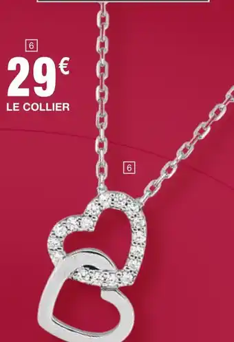 Carrefour Collier argent rhodié oxyde de zirconium offre