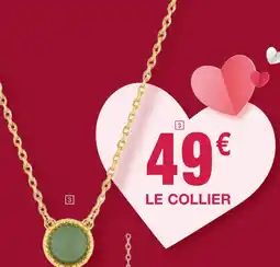 Carrefour Collier plaqué or aventurine offre