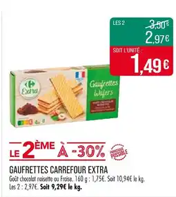 Match CARREFOUR EXTRA Gaufrettes offre