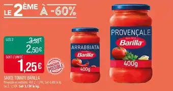 Match BARILLA Sauce Tomate Barilla offre