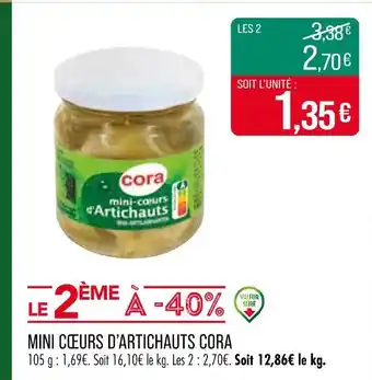 Match CORA Mini cœurs d’artichauts offre