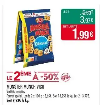 Match VICO Monster Munch offre