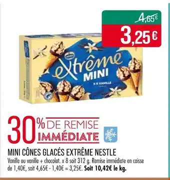 Match NESTLÉ Mini cônes glacés extrême offre