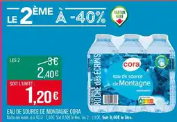 Match Cora Eau de source de Montagne offre
