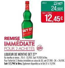 Match GET 27 Liqueur de menthe offre