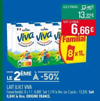 Match VIVA CANDIA Lait u.H.T viva offre