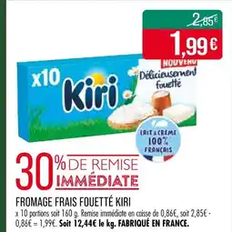 Match Kiri Fromage Frais Fouetté Kiri offre