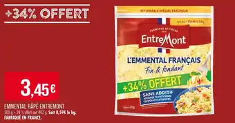 Match ENTREMONT Emmental Râpé offre