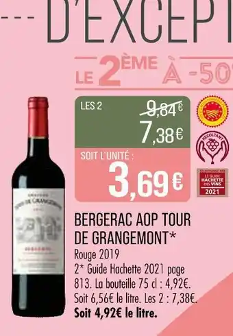 Match Bergerac aop tour de grangemont offre