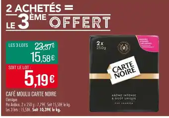 Match CARTE NOIRE Café moulu offre