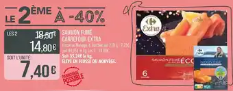 Match Carrefour Extra Saumon Fumé offre