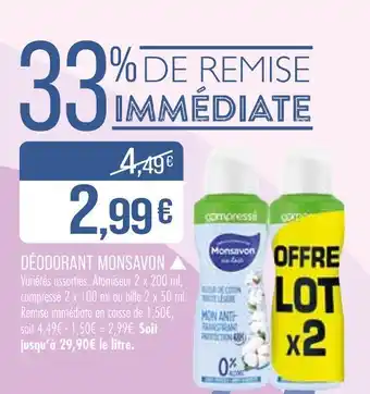 Match MONSAVON Déodorant offre