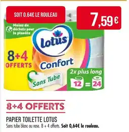 Match LOTUS Papier toilette Lotus Confort offre