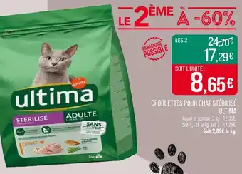 Match Ultima Croquettes pour chat stérilisé offre