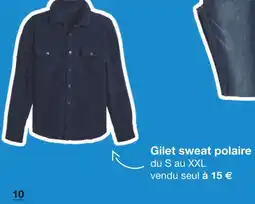 Carrefour Gilet sweat polaire offre