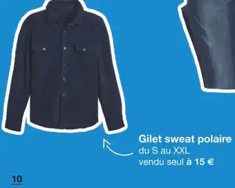 Carrefour Gilet sweat polaire offre