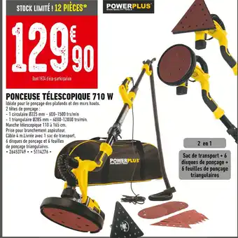 Batkor POWERPLUS Ponceuse télescopique 710 W offre