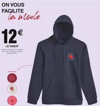 Carrefour Le sweat offre