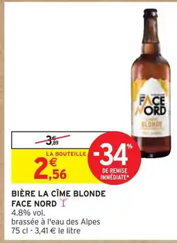 Intermarché FACE NORD Bière la cîme blonde offre