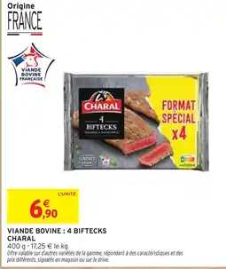 Intermarché CHARAL Viande bovine : 4 biftecks offre