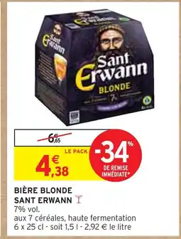 Intermarché Sant Erwann Bière Blonde offre