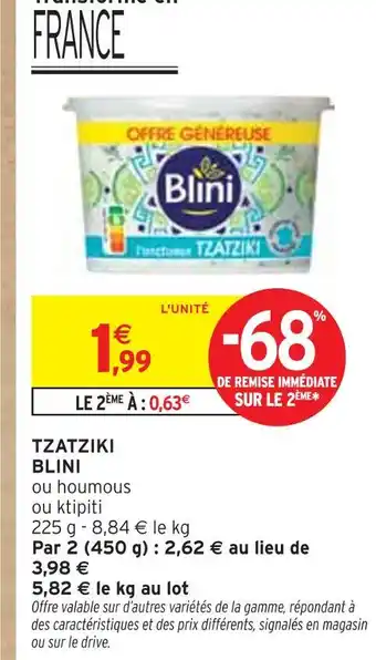 Intermarché BLINI Tzatziki offre