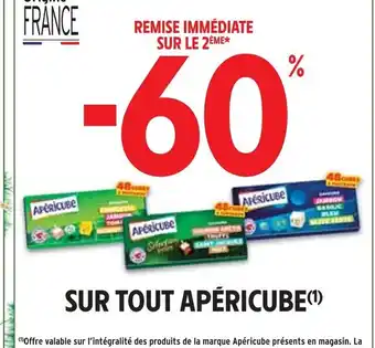 Intermarché Apéricube -60% de remise immédiate sur le 2ème sur tout Apéricube offre