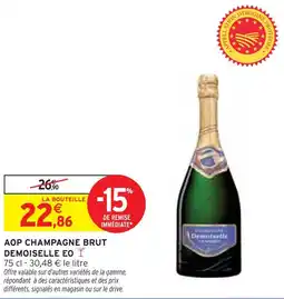 Intermarché DEMOISELLE EO Aop champagne brut offre