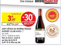 Intermarché EXPERT CLUB HVE3 Aop côtes du rhône rouge offre