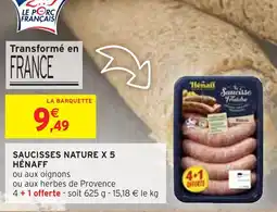 Intermarché Hénaff Saucisses Nature x 5 offre