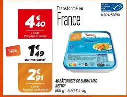 Netto Netto 48 bâtonnets de surimi MSC offre