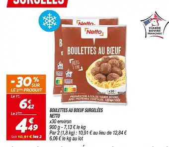 Netto Netto Boulette au boeuf surgelées offre