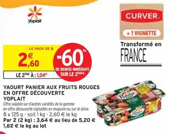 Intermarché YOPLAIT Yaourt Panier aux Fruits Rouges en Offre Découverte offre