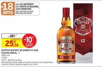 Intermarché CHIVAS REGAL Scotch Whisky Blended 12 ans offre