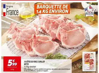 Netto NETTO 10 côtes de porc à griller offre