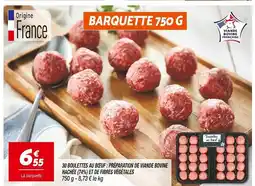 Netto 30 boulettes au bœuf : préparation de viande bovine hachée (74%) et de fibres végétales offre