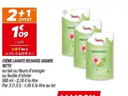 Netto NETTO Crème Lavante Recharge Amande offre