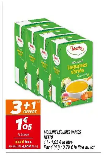 Netto NETTO Mouliné Légumes Variés offre