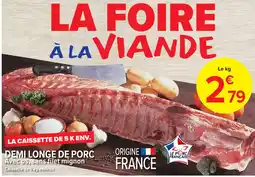 Carrefour Demi longe de porc avec os, sans filet mignon offre