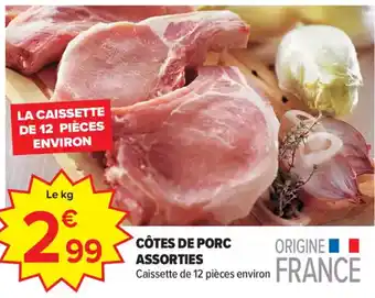 Carrefour Côtes de porc assorties offre