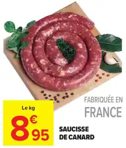 Carrefour Saucisse de canard offre