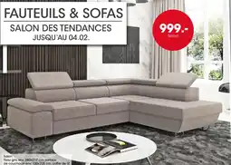 Möbel Martin Salon Tissu gris offre