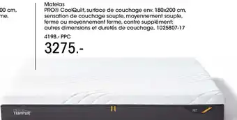 Möbel Martin PRO® CoolQuilt, surface de couchage offre