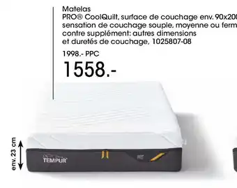 Möbel Martin PRO® CoolQuilt, surface de couchage offre