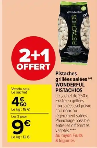 Carrefour Market Pistaches grillées salées offre
