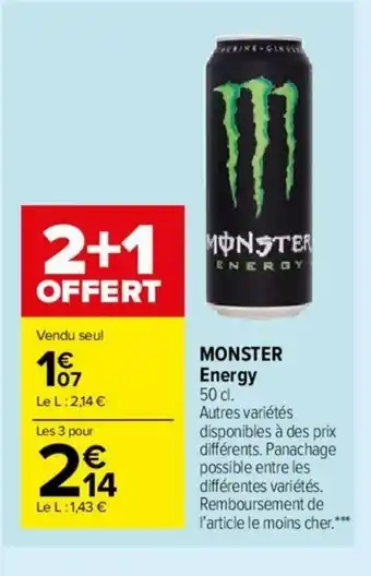 Carrefour Market Monster Energy offre