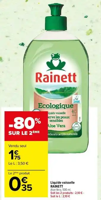 Carrefour Market Liquide vaisselle Rainett offre