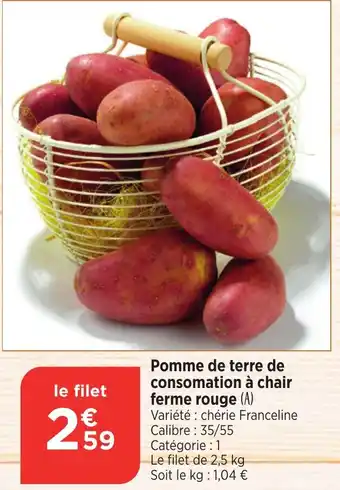 Maximarché Pomme de terre de consomation à chair ferme rouge offre