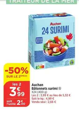 Maximarché AUCHAN Bâtonnets surimi offre