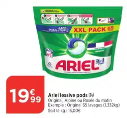 Maximarché ARIEL lessive pods (14) offre